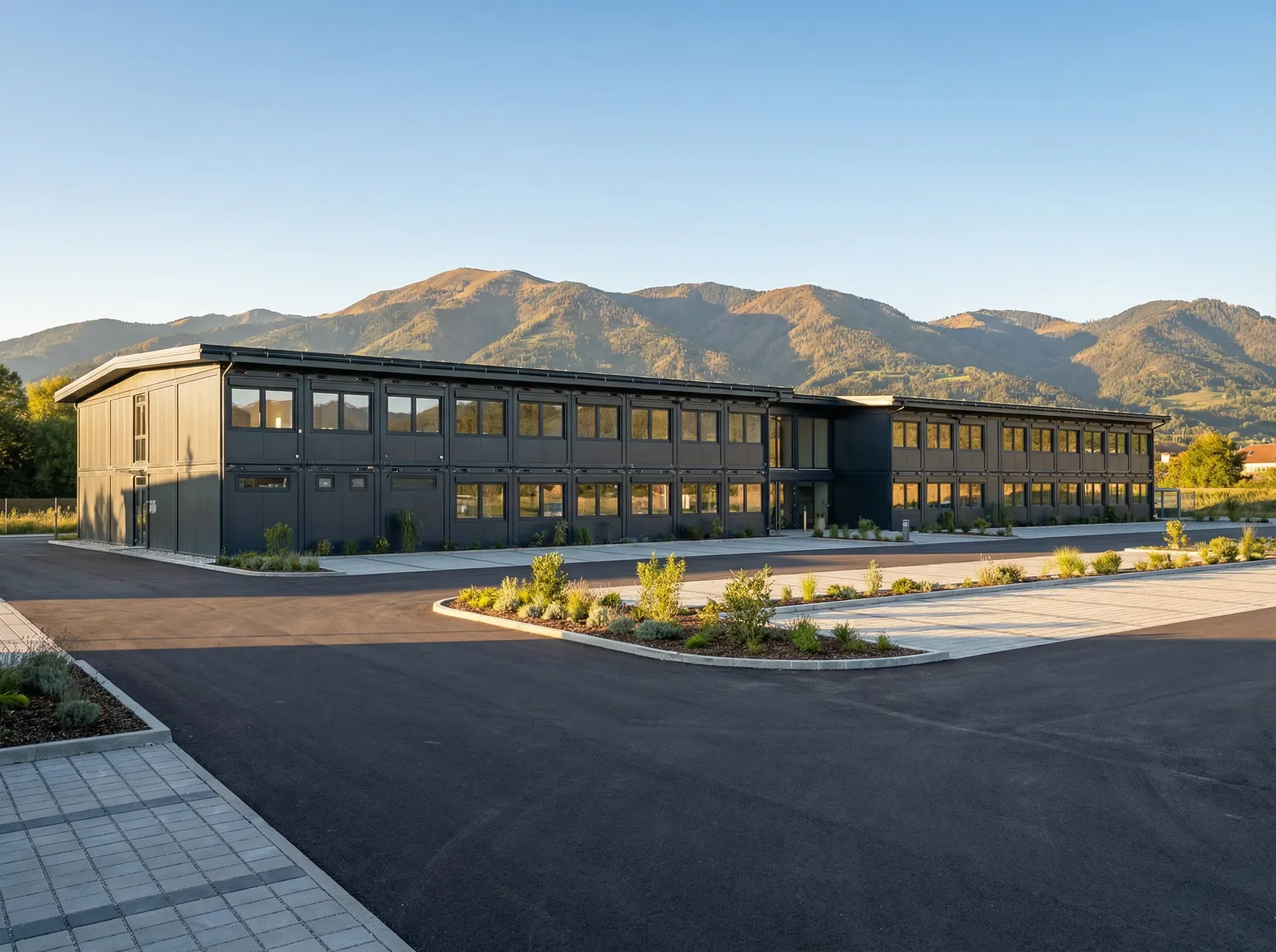 Außenansicht des Technologie Park Lavanttal